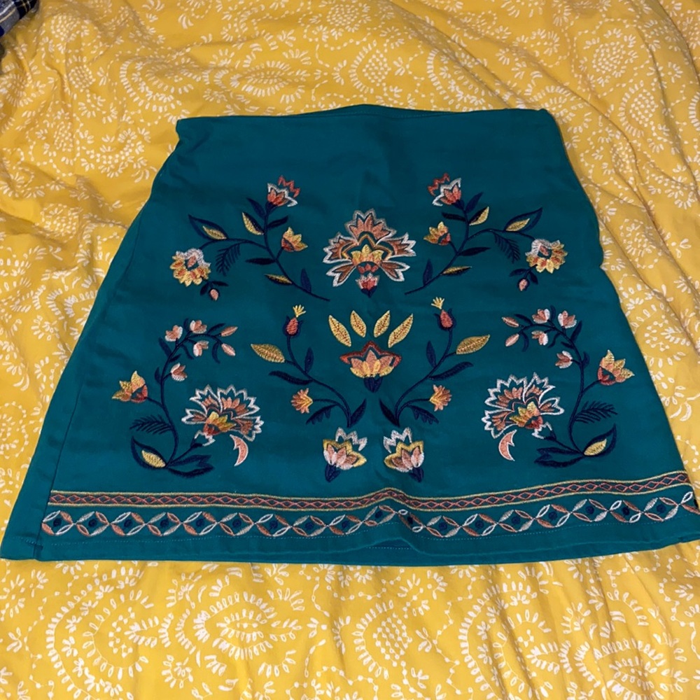 Botanical mini skirt